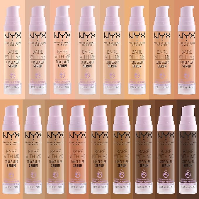 NYX PROFESSIONAL MAKEUP Bare With Me Concealer Serum, Concealer Makeup For Up To 24Hr Hydration - Medium