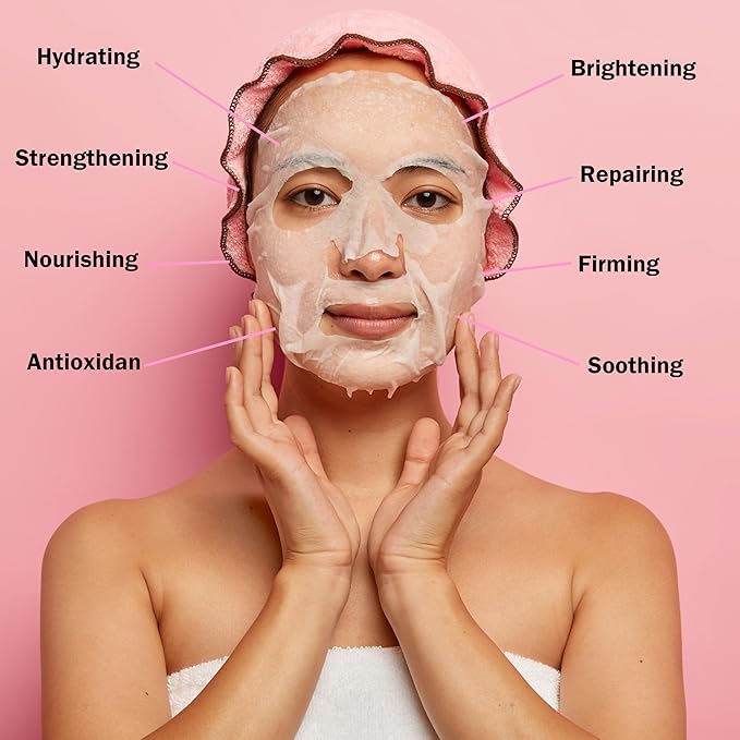 Meleell 40 Pack Collagen Face Masks Skincare Bulk for All Skin Types,Hydrating Spa Face Mask for Sensitive Skin, Facial Mask Sets For Women Skin Care,Face Mask Sheet Gifts Set for Teen Girls