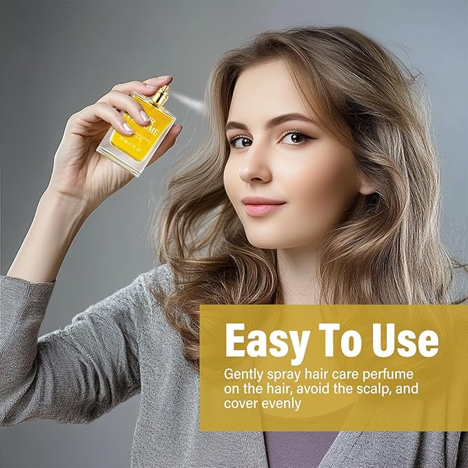 Hajoyful Hair Perfume, Hair Essential Oils Perfume for Women, Pheromone Fragrance for Dry Damaged Hair, Hair Mist with Anti Frizz Nourishing, Premium and Long-lasting Scent(1.7 Fl Oz)