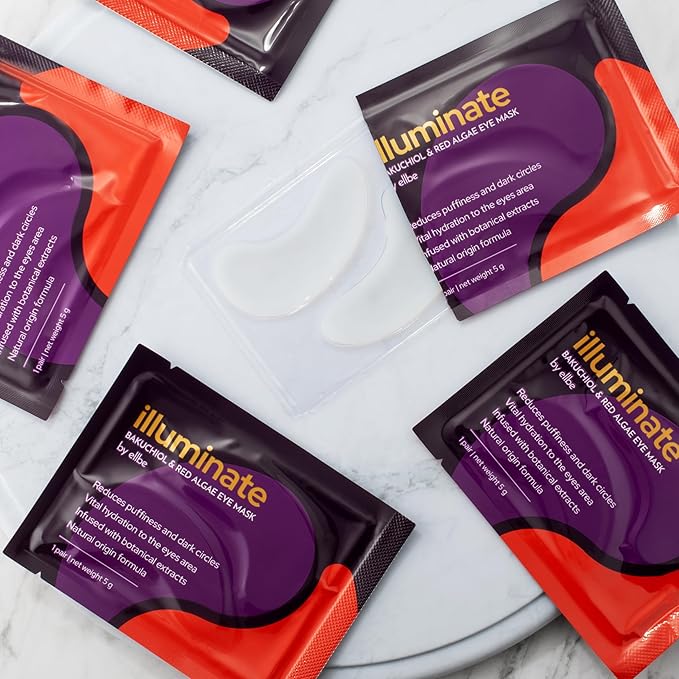 Bakuchiol Under Eye Mask – 6 Pairs Eye Patches for Puffy Eyes, Dark Circles, Wrinkles & Undereye Bags - Biodegradable – Anti-Aging Hydrating Eye Treatment for Women & Men