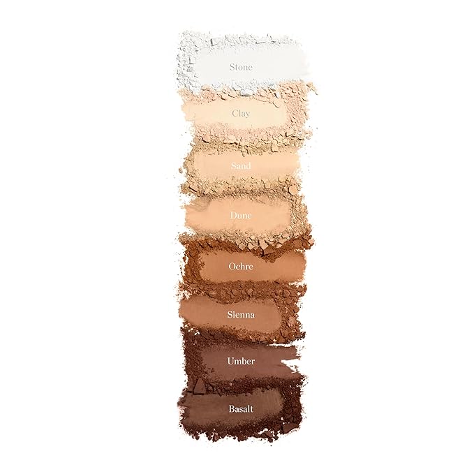 Ogee Sculpted Skin-Perfecting Powder (Basalt - FULL SET (Case & Refill)) Makeup Setting Powder - 70% Organic Ingredients