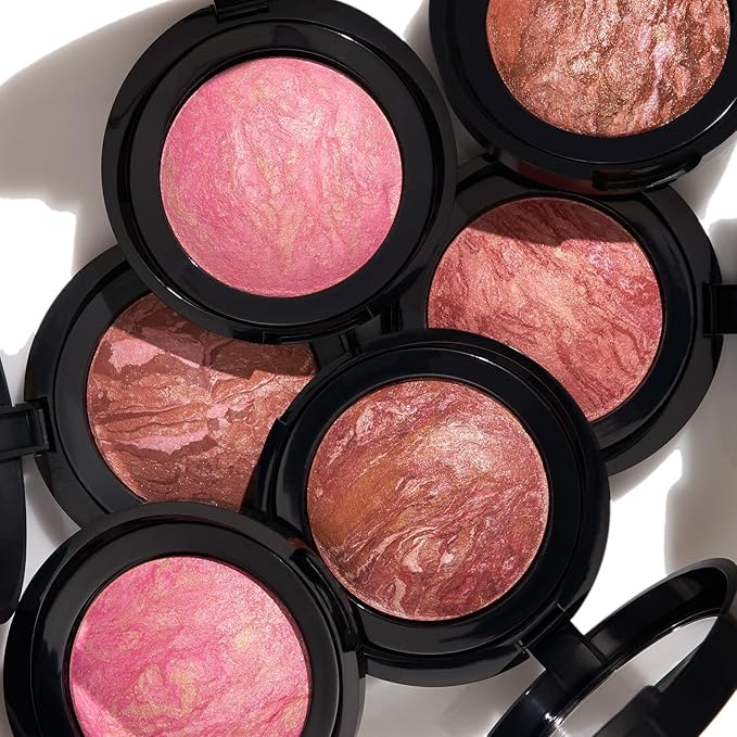 LAURA GELLER NEW YORK Baked Blush-n-Brighten Marbleized Blush - Sunswept - Creamy Lightweight - Satin Finish