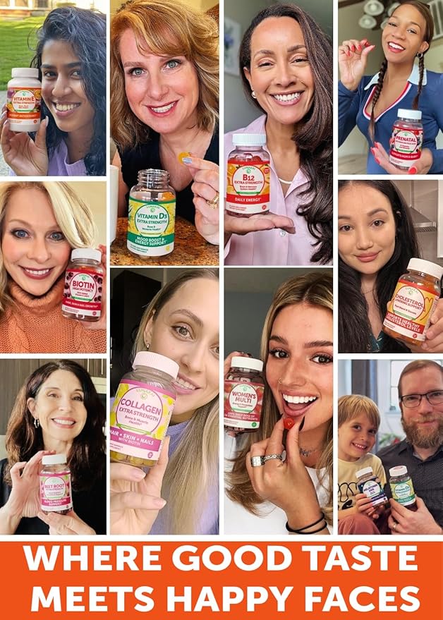 Lunakai USA Made Collagen & Vitamin C Gummies Bundle for Adults 50+, Supports Skin, Hair, Joint Health & Immune Function, Non-GMO, Vegan, Delicious Lemon & Orange Flavors, 60ct Each