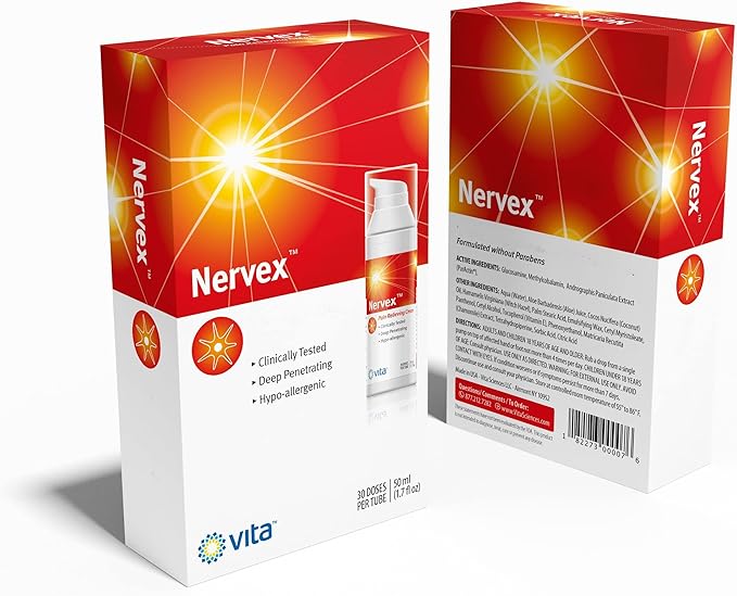 Vita Sciences Nervex Powerful Neuropathy Cream: Advanced Natural Relief for Peripheral Neuropathy, Fibromyalgia, and Fast Comfort Treatment for Feet, Hands, Legs, and Toes