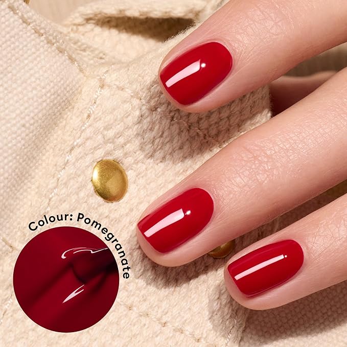 Manucurist Green Nail Polish - Pomegranate (Raspberry Red) - Classic - Professional Manicure Effect Polish - Nail Polish - 15ml