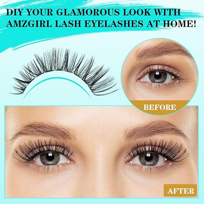 Lash Extension Kit 240Pcs 50D Individual Lashes Clusters Kit,Lash Bond And Seal for Eyelashes Extensions,Lash Applicator Tool For False Eyelash Cluster Kit(50D,D-Mix9-16mm)