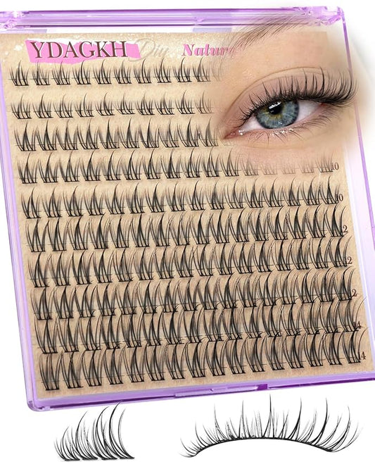 Short Anime Lash Cluster Natural Lash Extension Spiky Individuals Lashes 8-14mm Manga Cluster Eyelash Extensions Super Natural DIY Doll Eyelash Extension C Curly Wispy Eyelash Clusters