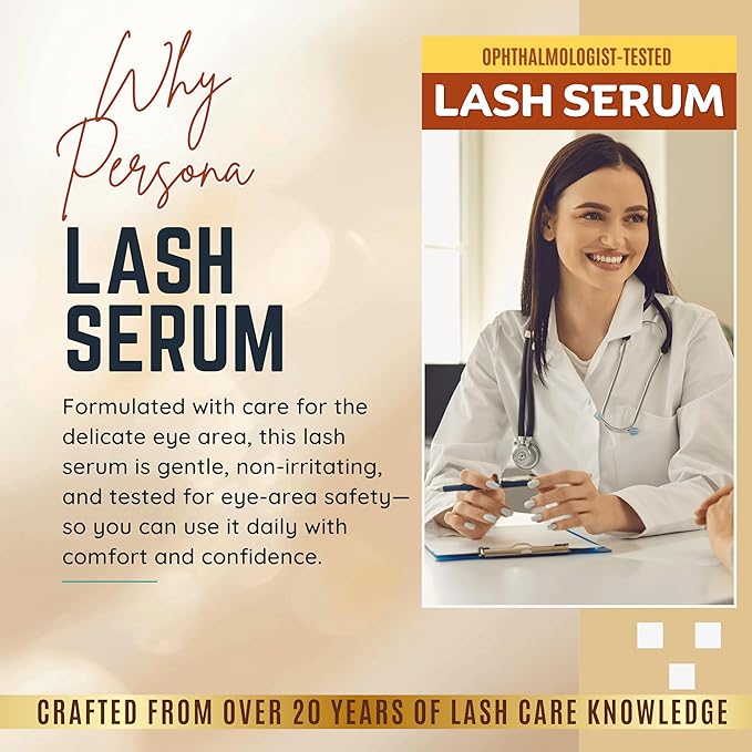 Eyelash Growth Serum - Advanced Biotin, Peptides & Botanical Extract Lash Enhancing Serum for Longer, Thicker Lashes and Brow, Visible Results in 2 Weeks - Hormone-Free, Non-Irritating Formula, 5ml
