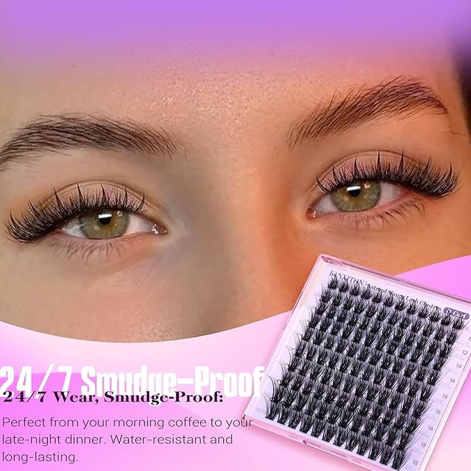 Manga Lash Clusters With Spikes DIY Cluster Eyelash Extensions 10-18mm Soft Thin Band Individual Lashes Natural Wispy Lash Clusters by FANXITON