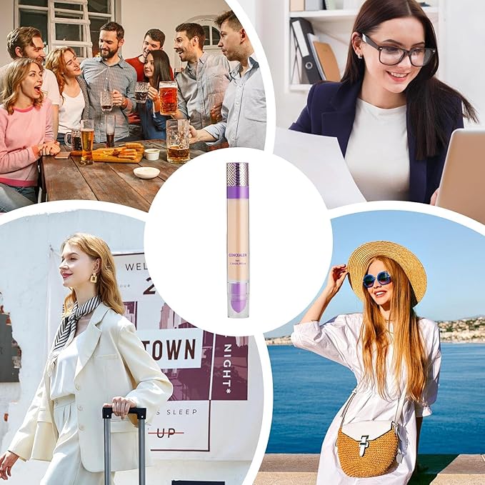 Concealer Makeup - Concealer Stick, Full Coverage with Creamy Finish Concealer Stick | Moisturizing Concealer Stick, Brighter Buildable Color Complexion Makeup Corrector for Men Women Adults