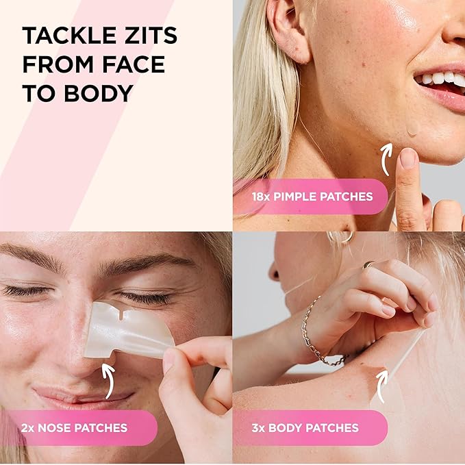 ZitSticka Pimple Patches for Face and Body, Goo Getter Hydrocolloid Patches to Cover Zits & Blemishes, Acne Patches or Zit Spot Stickers, Body Blemish Patch (Sucks to be Goo 23 Pack)