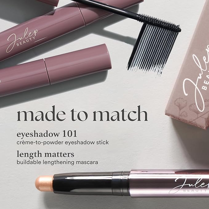 Julep Eyeshadow 101 Cream-to-Powder Waterproof Shadow Stick – Papaya Matte – Long-Lasting, Crease-Proof, Soft Peachy-Orange Matte Cream Eyeshadow with Built-in Smudger