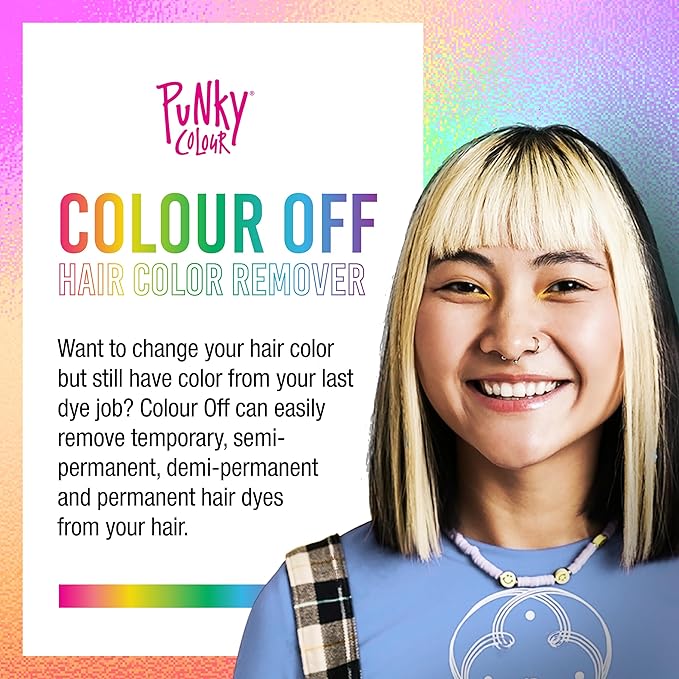 Punky Colour Off Hair Color Remover Kit - Hair Dye Remover, Safely Removes Semi Permanent Dye, and Permanent Colors, Color Removers for Dyed Hairs