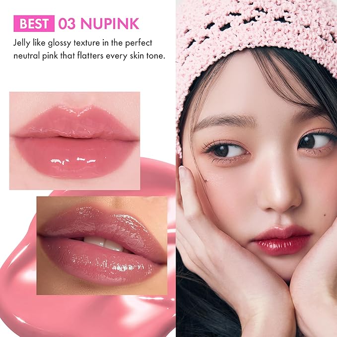 Amuse Seoul Jel-Fit Tint (05 Oat Fig) | Korean Jelly Lip Tint, Long-Lasting Lip Stain, Hydrating & Glossy, Hyaluronic Acid for Smooth Moisturized Lips, High Pigmentation, Vegan