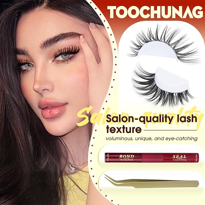 Flora Lash Clusters Kit 8-18mm Wispy Eyelash Clusters Lash Extension Kit D Curly DIY Eyelash Extension Kit WideSpan Lashes Individual Eyelashes Clusters with Lash Bond and Seal by TOOCHUNAG