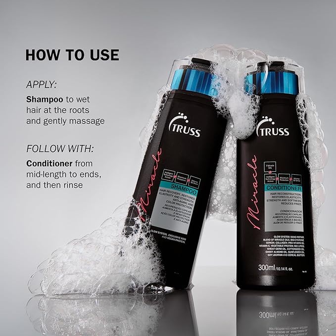 TRUSS Miracle Hair Conditioner for Women & Men - Anti-Aging & Color Protection Hair Care - Anti-Frizz & Hydrating Conditioner - Helps Restore Elasticity, Strength & Shine (10.14 oz)