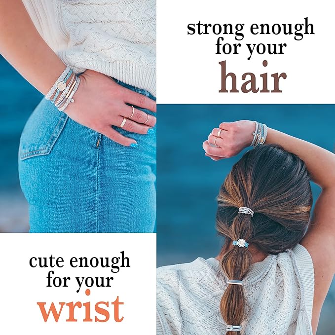 K'lani Hair Tie Bracelets for Women - Elastic Hair Bands That Double as Stylish Jewelry - Wonder - Small