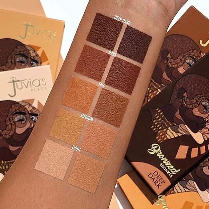 Juvia's Place Bronzed Duo Bronzer Light - Soft Matte, Contour, Bronzer Pressed Powder, Long-Wearing & Buildable Bronzing Powder - Suitable for Light to Fair Skin Tone