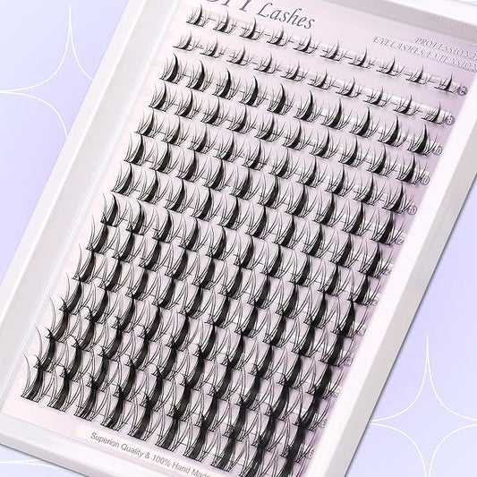 Himirell Lash Clusters Manga Eyelash Clusters Anime Cluster Eyelash Extensions Clusters Lashes Natural Look Eyelashes Fairy Lash Clusters Manga Individual Lashes for Self Application (8-16MM)