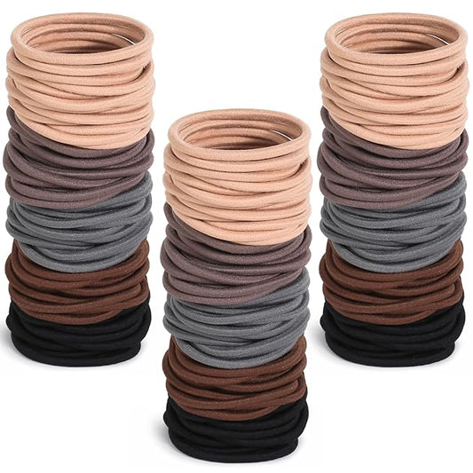Anezus 200 Pcs Multi-Colored Hair Ties for Thick Hair, Elastics Hair Ties Bulk Hair Bands for Women, Men and Girls(4mm)