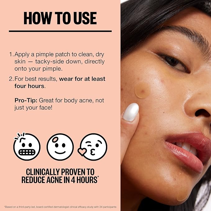 PEACE OUT Acne Healing Dots Hydrocolloid Pimple Patches, Acne Spot Patches with Salicylic Acid, Retinol, and Aloe Vera for Blemishes and Breakouts, 40 Count