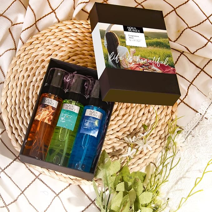 AQUA BLANCE Body Spray, Fragrance Mist Gift Set for Women, Pack of 3, Each 3.4 Fl Oz, Total 10.2 Fl Oz, Life is Beautiful