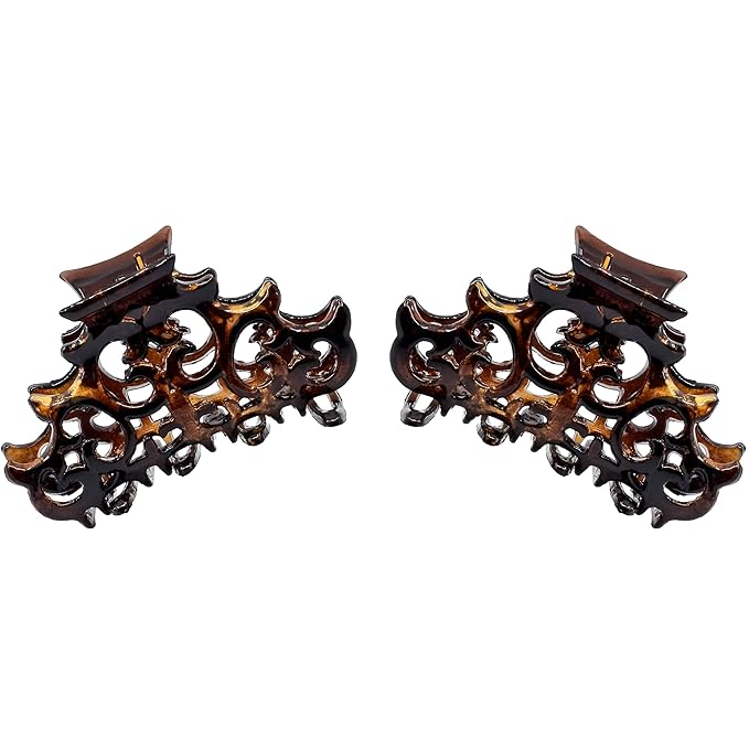 Camila Paris NV118/2 Set of 2 French Hair Clip for Women, Girls Hair Claw Clips Jaw Fashion Durable and Styling Hair Accessories for Women, Strong Hold No Slip Grip, Made in France