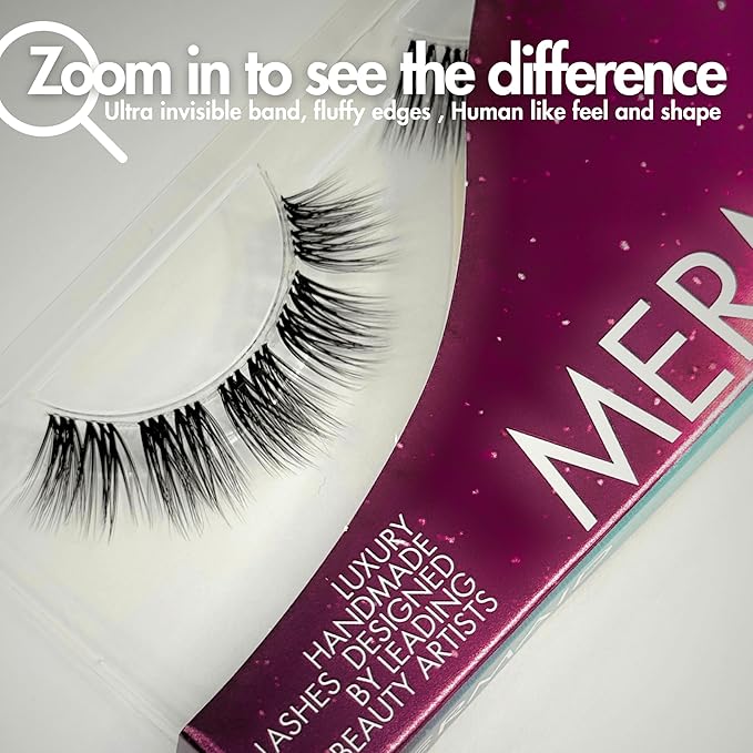 GAZELLE Luxury Mermaid Wet Look Natural Lash Clusters 10mm – Wispy Eyelash Clusters, High Volume Glossy Finish, Korean Silk PBT, DIY Application