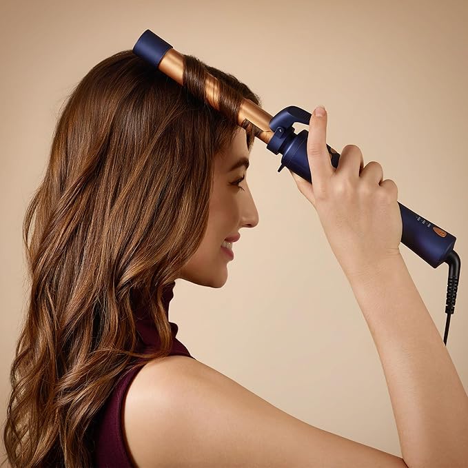 SKG Automatic Rotating Curling Iron, 1-Inch Ceramic Barrel, 2-Way Rotation, 3 Heat Levels, 60s Fast Heating, 30-Min Auto Shut-Off, Dual Voltage, for Effortless Beach Waves & Curls