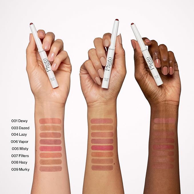 REVLON PhotoReady Blur Liner, Soft Matte Lip Makeup to Overline for Instant Natural, Fuller-Looking Lips, 001 Dewy, 0.05 oz