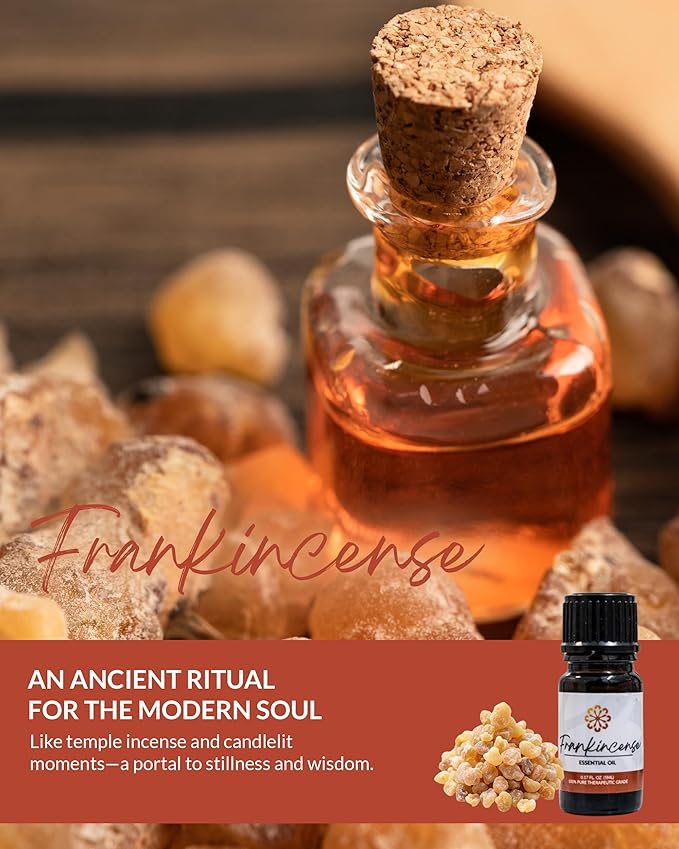 Essence Frankincense Essential Oil – 100% Pure & Therapeutic Grade – Perfect for Aromatherapy, Diffusers & Recharging Essence Nasal Diffuser Rings – Natural Stress & Mood Support (5mL)