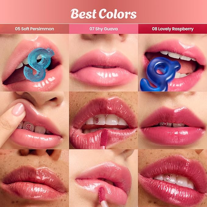 COLORGRAM Fruity Glass Tint 15 Satisfied Fig, Non-Sticky Formula for Glass-Like Shine and Effortless Application