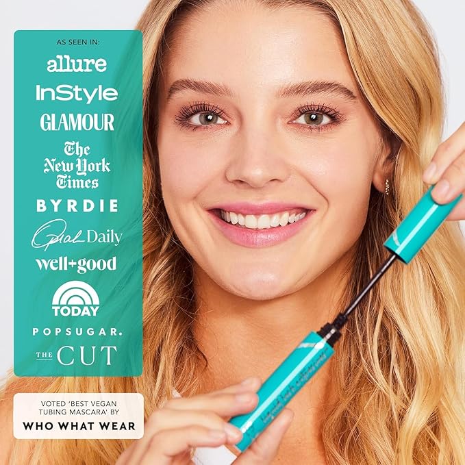 Thrive Causemetics Liquid Lash Extensions Mascara 3 Pack, Tubing Thrive Mascara Lengthening, Makeup Gift Set for Women, Volumizing & Curling, Smudge Proof, Vegan & Cruelty Free, Crystal (Brown Black)