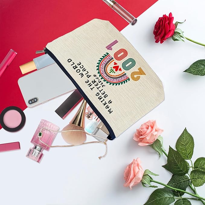 25th Birthday Gifts for Girls Makeup Bags, 2001 Happy 25th Birthday Decorations for Teen Girls, 25 Year Old Girl Birthday Gifts for Daughter, Sister, Granddaughter, Cosmetic Travel Pouch, Christmas