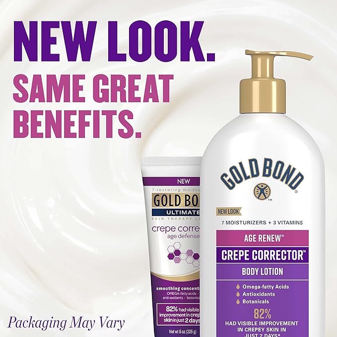 Gold Bond Age Renew Crepe Corrector Body Lotion, Replenishing & Smoothing Formula, Crepe Corrector Body Lotion, 14 oz