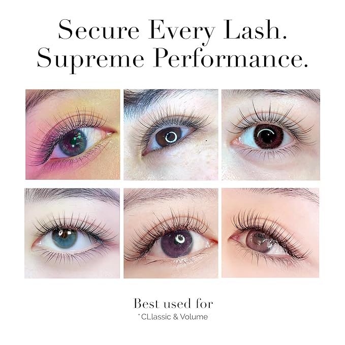 DLUX PROFESSIONAL Eyelash Extension Glue for Professionals - 8 Weeks Retention, 1 Sec Drying Time, Latex Free Semi Permanent Individual & Volume Lash Extension Glue