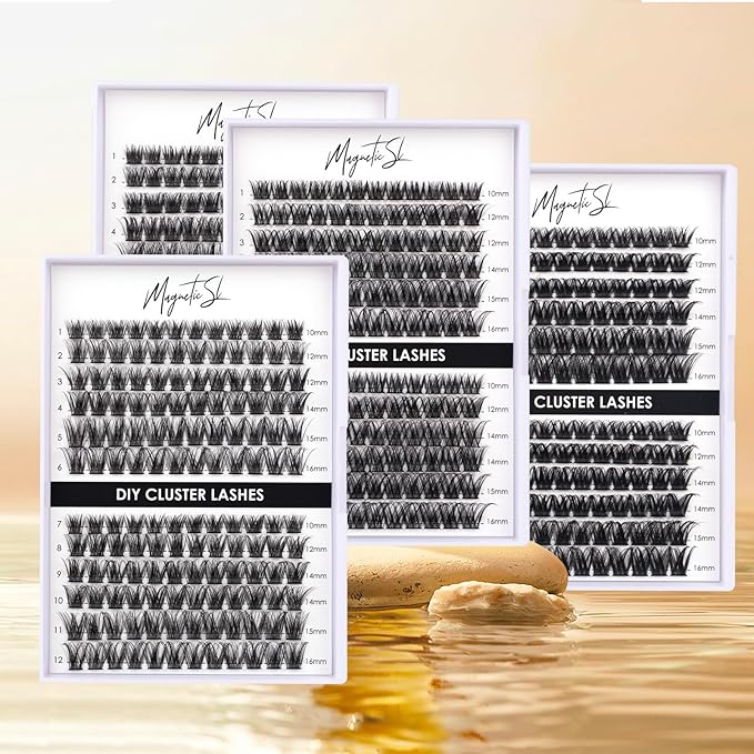 Lash Clusters 144 Pcs Individual Lashes Clusters Eyelash Extensions False Eyelashes DIY Lash Extension Reusable False Eyelashes Natural Look Mix 10-16mm-DM17