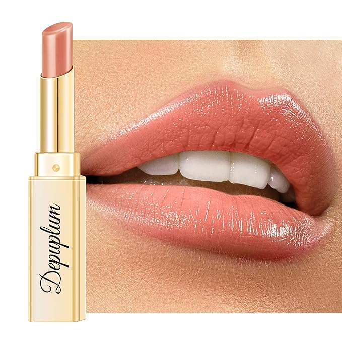 Nude Pink Lipstick for Women Hydrate Lip Gloss Lipsticks Moisture Lip Gloss Sheer Coverage Long Lasting Lipstick for Dry Lips (DM106 BarePink)