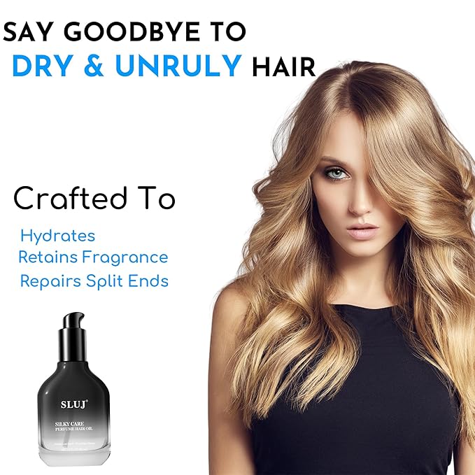 SLUJ Hair Perfume for Women & Men - Lightweight Anti Frizz Hair Oil for Frizz & Damaged Hair, Repairing Hair Serum, Long Lasting Hair Fragrance, Travel Size Moisturizing Hair Perfume Oil
