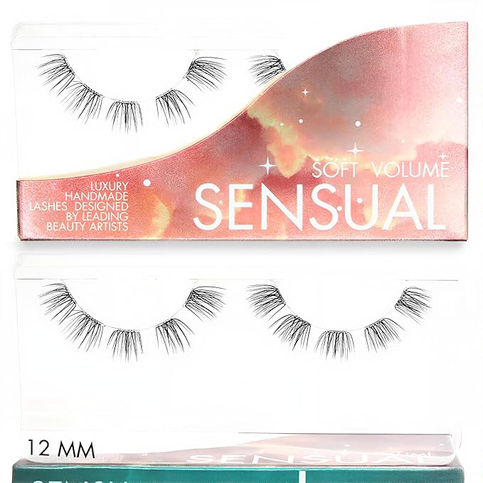 GAZELLE Luxury Natural Lash Clusters, Soft Korean Silk PBT Fibers, DIY Cluster Eyelash Extensions, Comfortable Wear, Lasts 10 Days – Sensual – 12mm