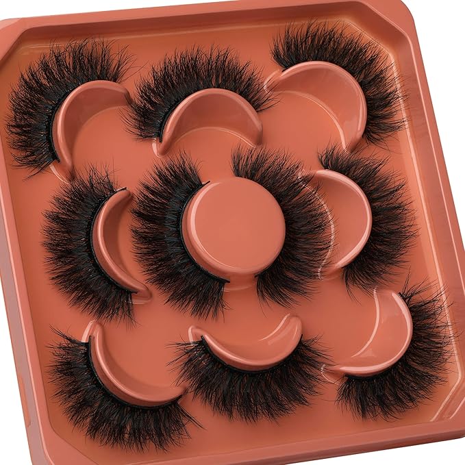 Fluffy Lashes Natural Wispy Eyelashes Full Volume Mink Lashes 14mm Short Faux Mink Lashes Multipack by Focipeysa