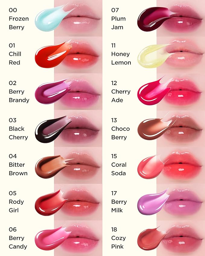 TOCOBO Juicy Berry Plumping Lip Oil Glam Max 00 Frozen Berry – Korean Vegan Hydrating Lip Oil with Plant Oils for High Shine Gloss - Non Sticky Formula for All Skin Tones, 0.12 fl.oz.