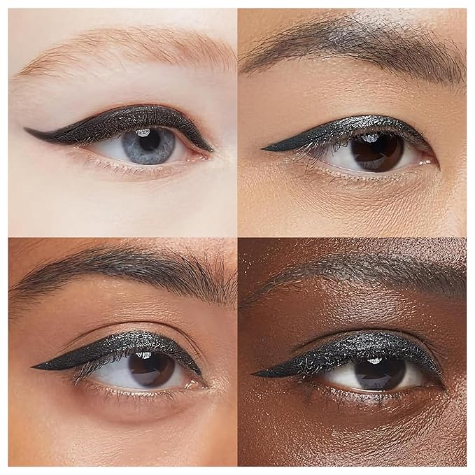 Liquid Eyeliner - Hypoallergenic Eyeliner with Fine Brush Tip, Long-Lasting Waterproof Eye Liner - Cruelty-Free, Vegan, Hypoallergenic, Gluten-Free, Smooth Application Liquid Eye Liner, Black 2mL