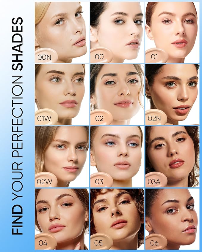 Velvet Matte Cushion Foundation Blue #04 Beige| Full Coverage,12H Oil Control,Ideal for Oily & Combination Skin,Waterproof,Long-Lasting, Lightweight, Hydrating,Transfer-Proof