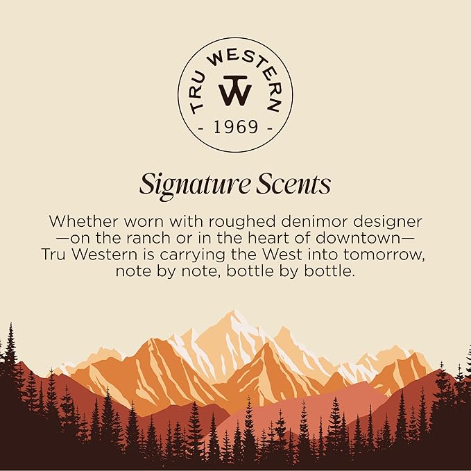 Tru Western Wild and Free Amber Sundance Women's Hydrating Hair and Body Fragrance, 3.4 fl oz (100 ml) - Notes of Citrus, Coconut Creme, Gardenia, Sandalwood, Amber