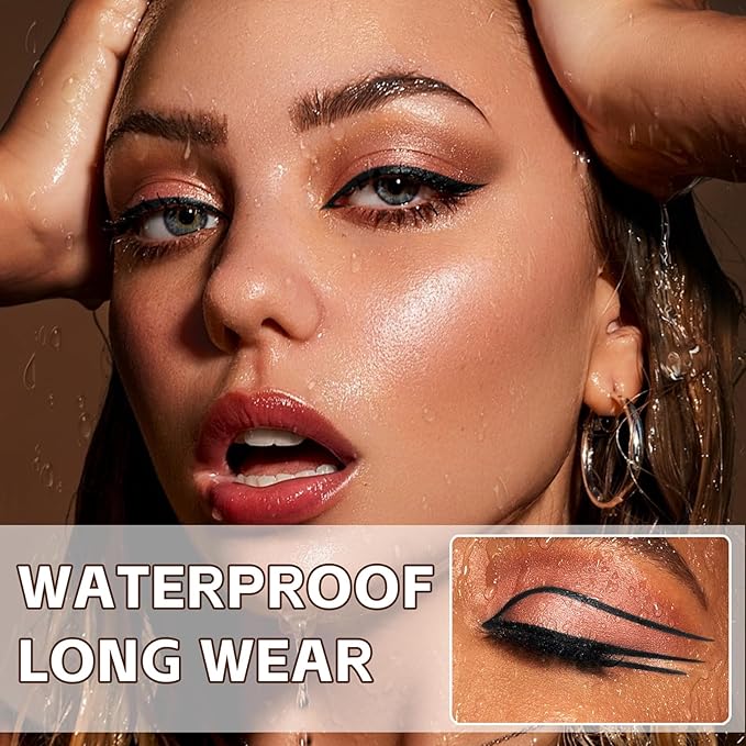 Boobeen Liquid Eyeliner Pen, Matte Eye Liner with Precision CurveTip, Long Lasting Eyeliner Pencil for Bold Eye Makeup, Glides on Smoothly