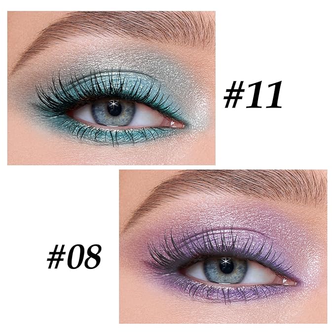 Boobeen Waterproof Eyeshadow Stick Crayon - Shimmer Cream Eyeshadow Pen, Easy to Use (08#+11#)