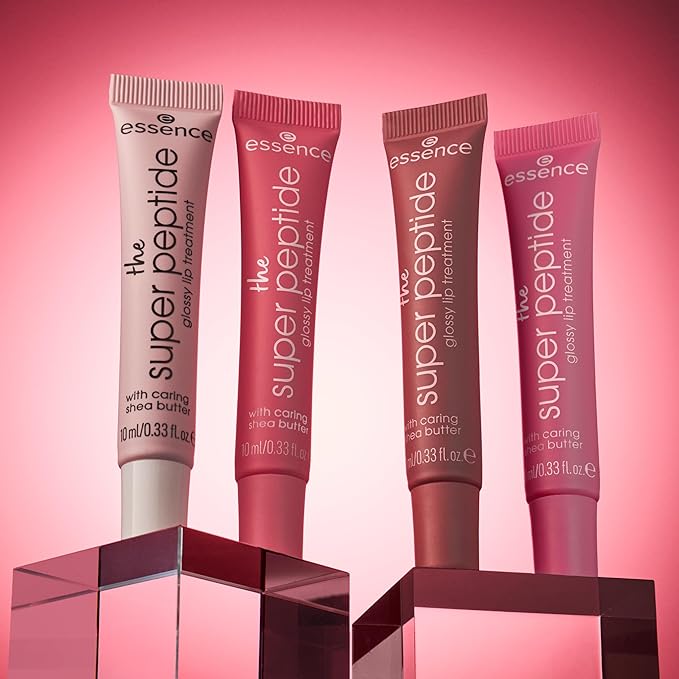 essence | The Super Peptide Glossy Lip Treatment | Hydrating, Nourishing and Non-Sticky | Vegan, Gluten Free and Cruelty Free (03 |Toffeetastic!)