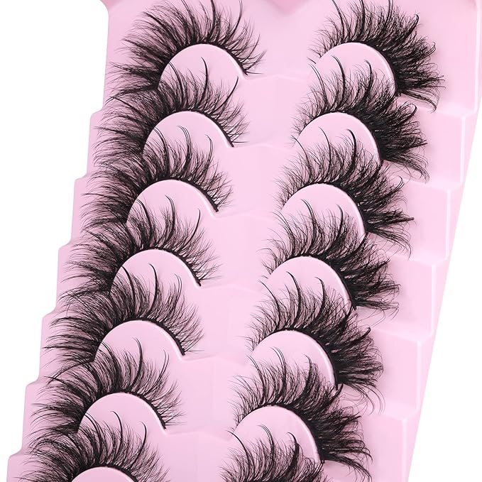 Fox Eye Lashes Wispy Faux Mink Lashes Volume Fairy Cat Eye Lashes That Look Like Extensions Spiky Fake Eyelashes 20mm Long Lash with Spikes
