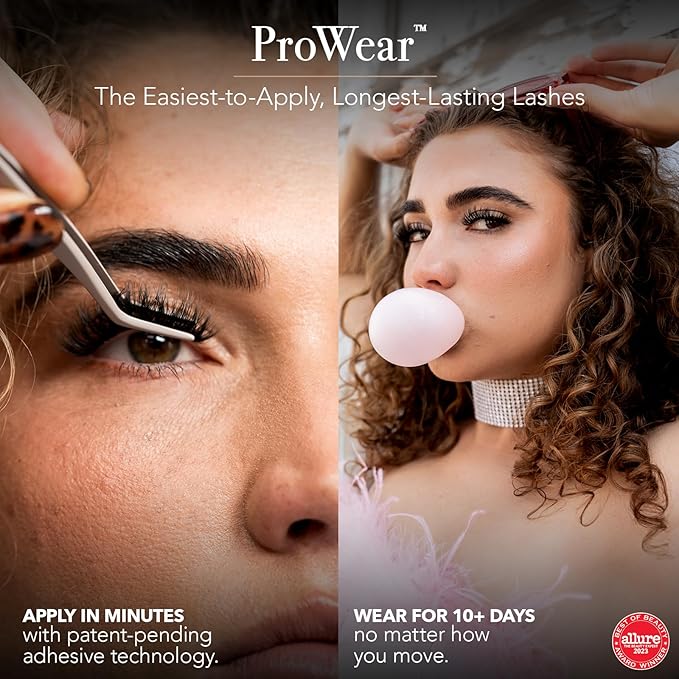 Pro Lash Professionally Styled - Soft and Comfortable Eyelash | Natural Look Eyelashes with ProLock Adhesive System - Lasts up to 10 Days | 3 Sets - Mega Volume No. 3